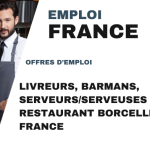 Livreurs, Barmans, Serveurs/Serveuses pour le Restaurant Borcelle Food en France