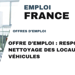 Offre d’emploi : Responsable Nettoyage des Locaux et Véhicules