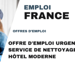 Offre d’Emploi Urgente – Service de Nettoyage pour Hôtel Moderne