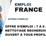 Offre d’emploi : 7 à 8 agents de nettoyage recherchés – Ouvert à tous profils, Aussi sans papiers (France)
