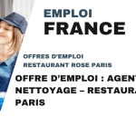 Offre d’emploi : Agent de nettoyage – Restaurant Rose Paris