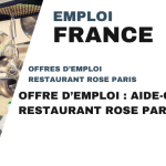 Offre d’emploi : Aide-cuisinier – Restaurant Rose Paris